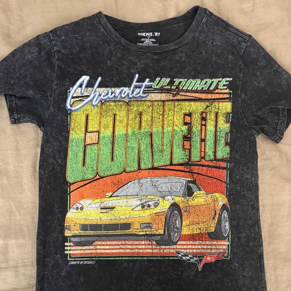 Chemistry Black Graphic Tee with Yellow and Green Accents
